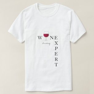 Camiseta Palavra-Cruzada de Vinho Vermelho Minimalista