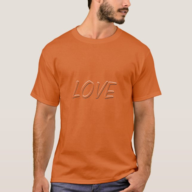 Camiseta Palavra de Amor Preto e Branco Moderado (Frente)