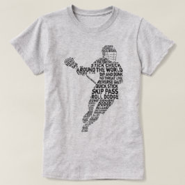 Camiseta Palavra de Arte do Jogador de Lacrosse