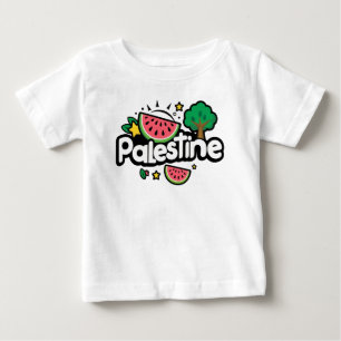 Camiseta Palavra de Cuta Palestina cercada por melancia