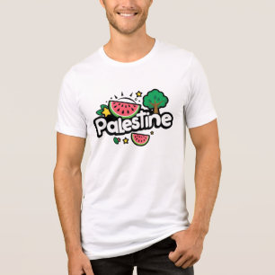 Camiseta Palavra de Cuta Palestina cercada por melancia