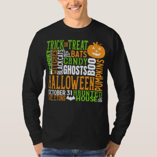 Camiseta Palavra de Halloween Salva-Pumpkin