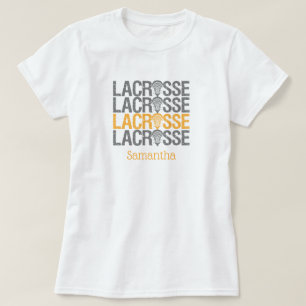 Camiseta Palavra de Lacrosse Amarela
