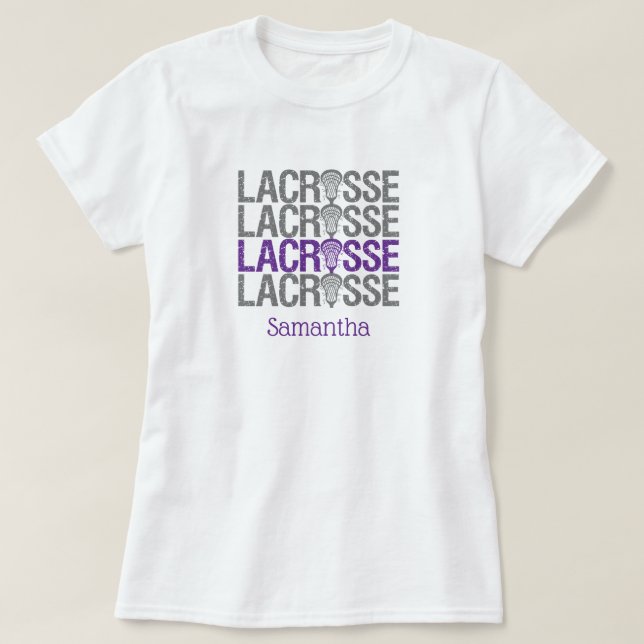 Camiseta Palavra de Lacrosse Puro (Frente do Design)