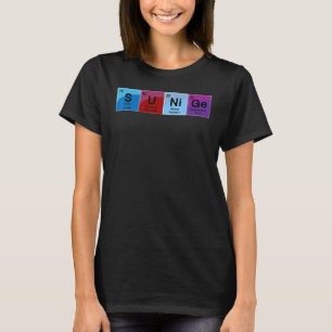 Camiseta Palavra de Mesa periódica do Gênio Elementar