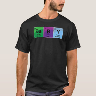 Camiseta Palavra de Mesa periódica para o bebê elementar