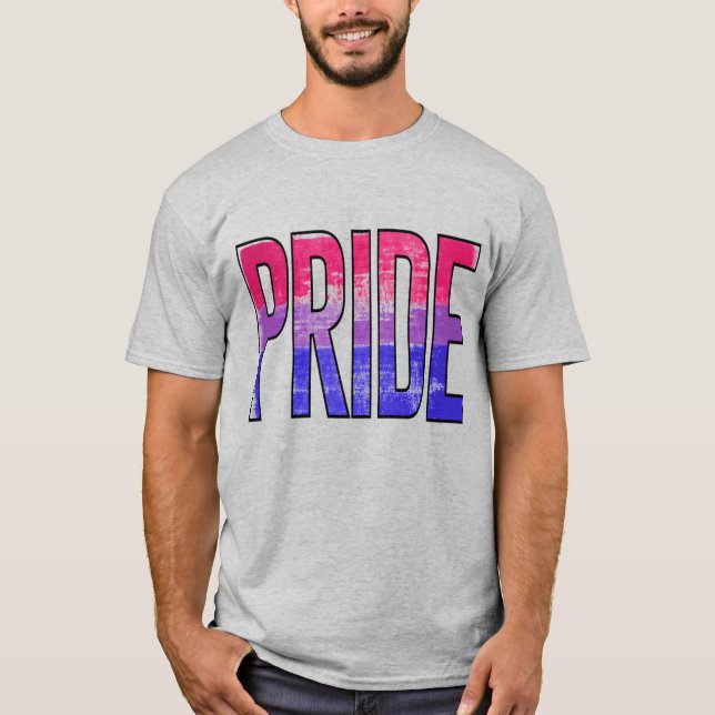 Camiseta Palavra de Orgulho Bissexual (Frente)