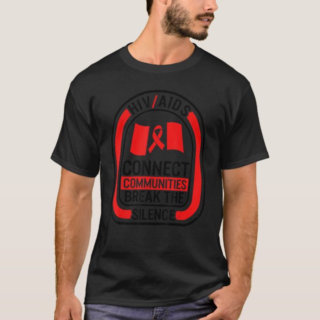 Camiseta Palavra Dias De Aids Conecta Comunidades Quebram S (Frente)