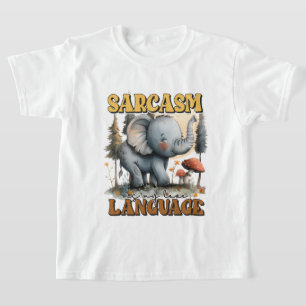 Camiseta Palavra divertida de sarcasmo arte elefante