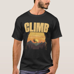 Camiseta Palavra escalar escalada rochas montanha para home
