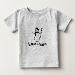 Camiseta Palavra finlandesa para o boneco de neve