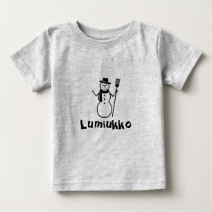 Camiseta Palavra finlandesa para o boneco de neve