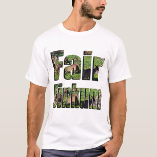 Camiseta Palavra Gíria Australiana Fair Dinkum Com Cangurus