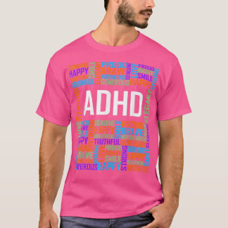 Camiseta Palavras ADHD suportam presentes no Natal