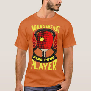 Camiseta Palavras bonitas Tênis de Mesa do Ping Pong Ping P