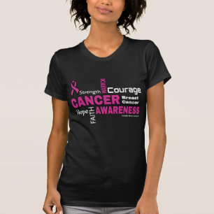 Camiseta Palavras...Cancer de peito