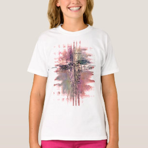 Camiseta palavras cristãs grunge cruz