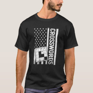 Camiseta Palavras Cruzadas EUA Sinalizar Quebra-cabeça de P