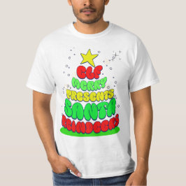 Camiseta Palavras da Árvore de Natal