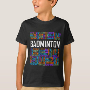 Camiseta Palavras de Badminton Dão Presente Jogador de Badm