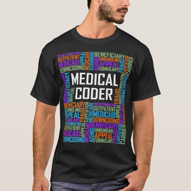 Camiseta Palavras De Codificação Médica Ofertas De Formando (Frente)