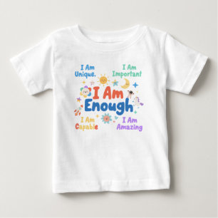 Camiseta Palavras de Crença Positiva em Si para Pequenos Fe