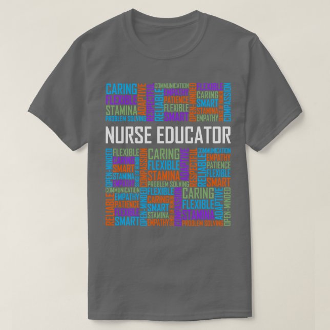 Camiseta Palavras de Educadora de Enfermagem (Frente do Design)