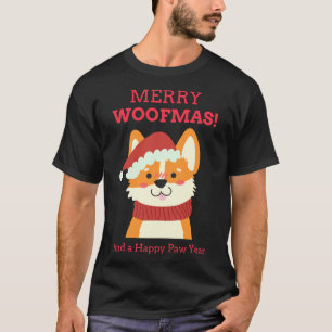 Camiseta Palavras De Feliz Corgi E Um Feliz Ano Da Pata