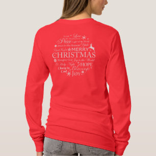 Camiseta Palavras de Natal de Tipografia