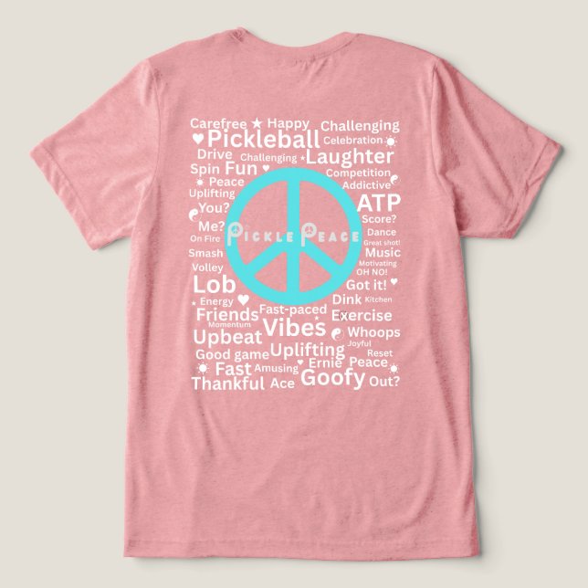 Camiseta palavras de pepino pacíficas (Verso do Design )