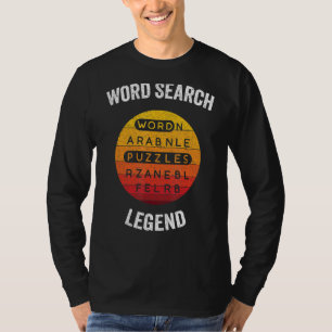 Camiseta Palavras de Vintagem de Legenda de Pesquisa do Wor