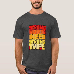 Camiseta Palavras Desenhadas À Mão Palavras Fortes Precisam