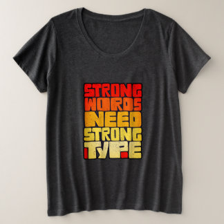 Camiseta Palavras Desenhadas À Mão Palavras Fortes Precisam