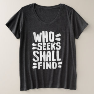 Camiseta Palavras Desenhadas À Mão Que Buscar Encontrará