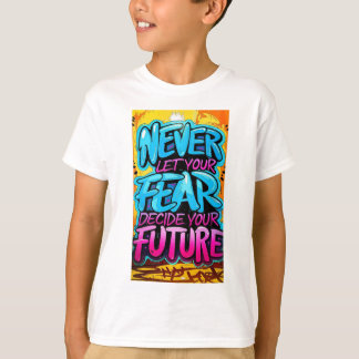 Camiseta "Palavras Destemidas, Futuro Brilhante"