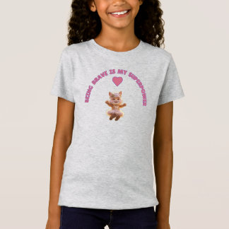Camiseta Palavras dizendo "Ser Corajoso é meu Superpoder"