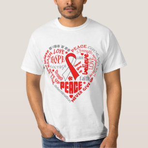 Camiseta Palavras do coração da consciência da anemia n