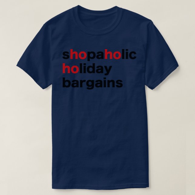 Camiseta Palavras do Holiday Scrabble design n.o 2 (Frente do Design)