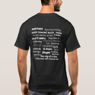 Camiseta Palavras e Slogans de Recuperação em 12 Passos