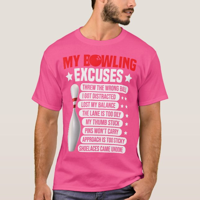 Camiseta Palavras Engraçadas De Boliche Para Bowler (Frente)