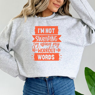 Camiseta Palavras Engraçadas de Workout Laranja Gym