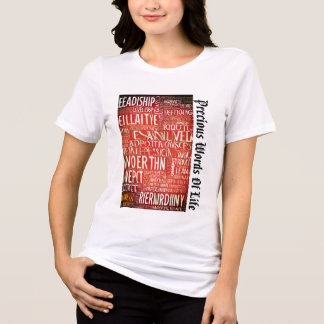 Camiseta Palavras fornecem mensagem inspiradora para o Vist