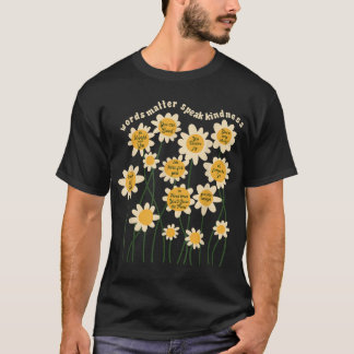 Camiseta Palavras importantes Fala gentileza Flor Inspiraci