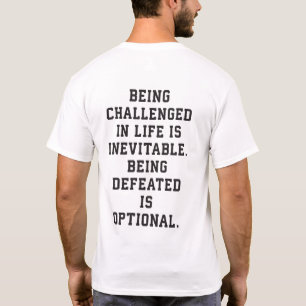 Camiseta Palavras Inspiracionais - Desafio vs Derrota