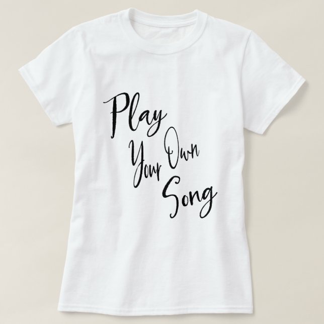 Camiseta Palavras inspiradas da música & da vida quotidiana (Frente do Design)