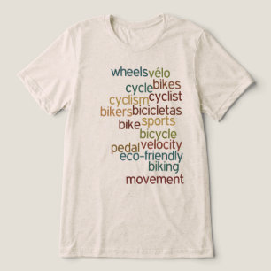 Camiseta Palavras inspiradas em bicicleta