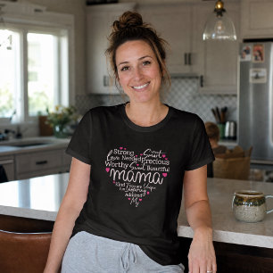 Camiseta Palavras Inspiradoras de Amor Mãe