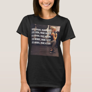 Camiseta Palavras inspiradoras Malhações das mulheres - Mai
