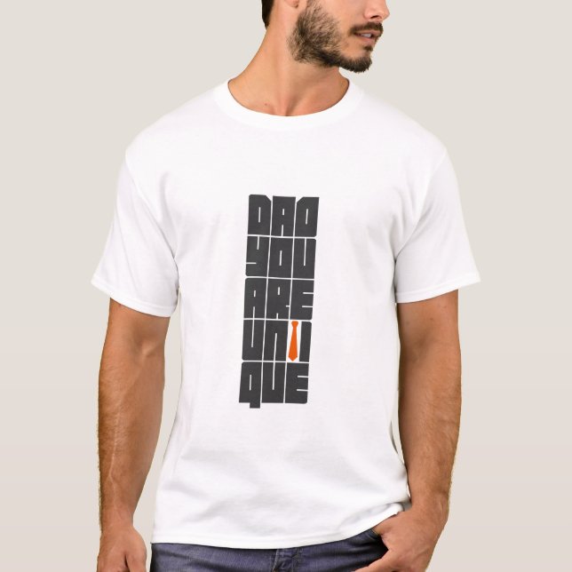 Camiseta Palavras Pai Você É Único (Frente)