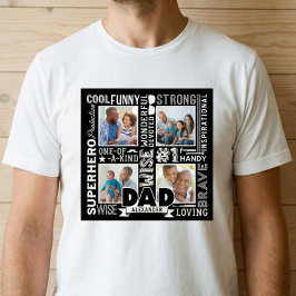Camiseta Palavras Para A Colagem De Fotos Do Dia de os pais